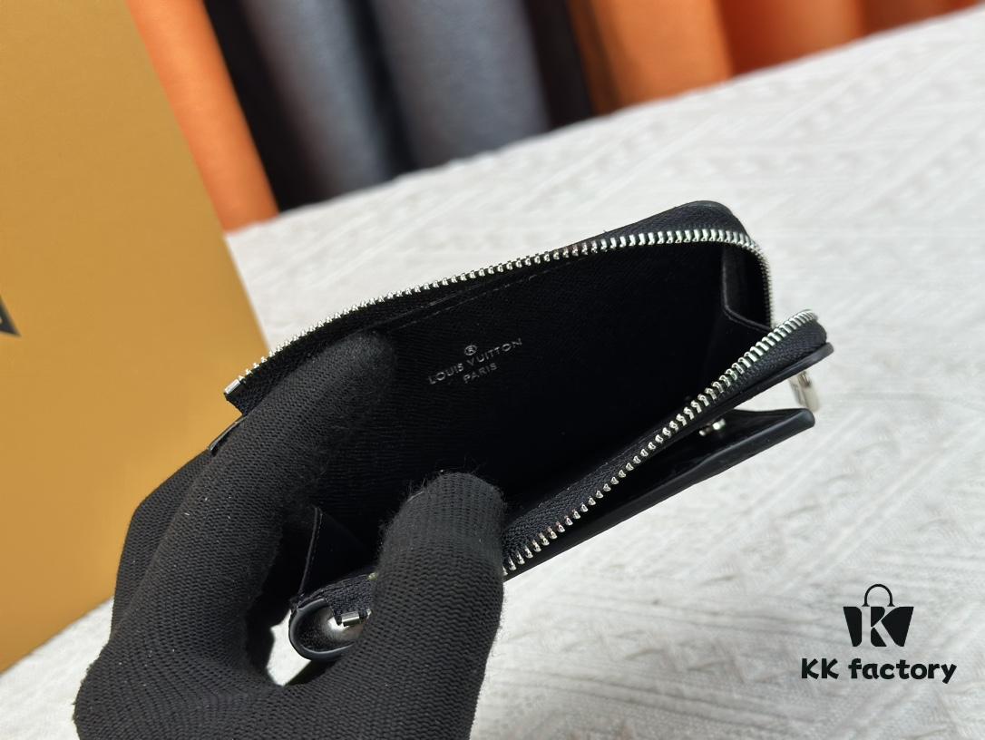 Top-Grade Original Louis Vuitton Hybrid Wallet in Black Monogram Shadow Leather