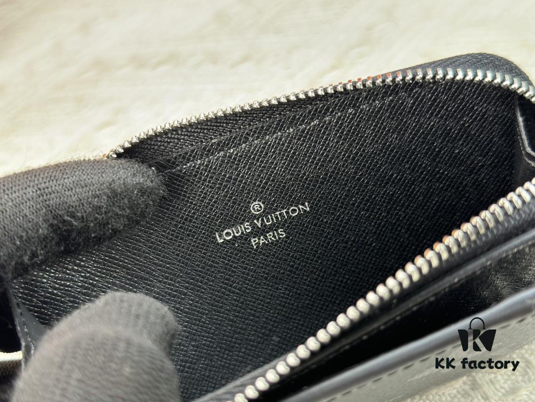 Top-Grade Original Louis Vuitton Hybrid Wallet in Black Monogram Shadow Leather