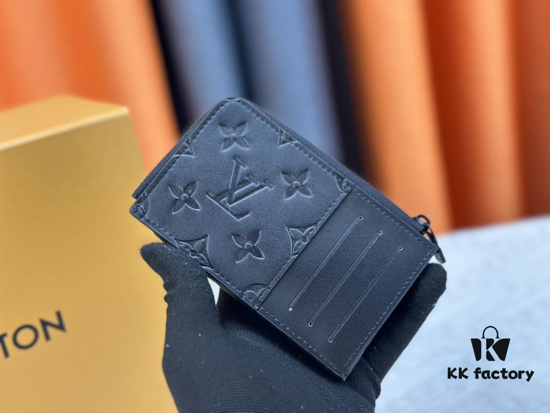 Top-Grade Original Louis Vuitton Hybrid Wallet in Black Monogram Shadow Leather