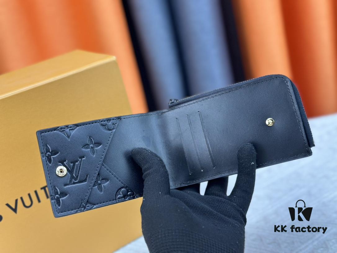 Top-Grade Original Louis Vuitton Hybrid Wallet in Black Monogram Shadow Leather