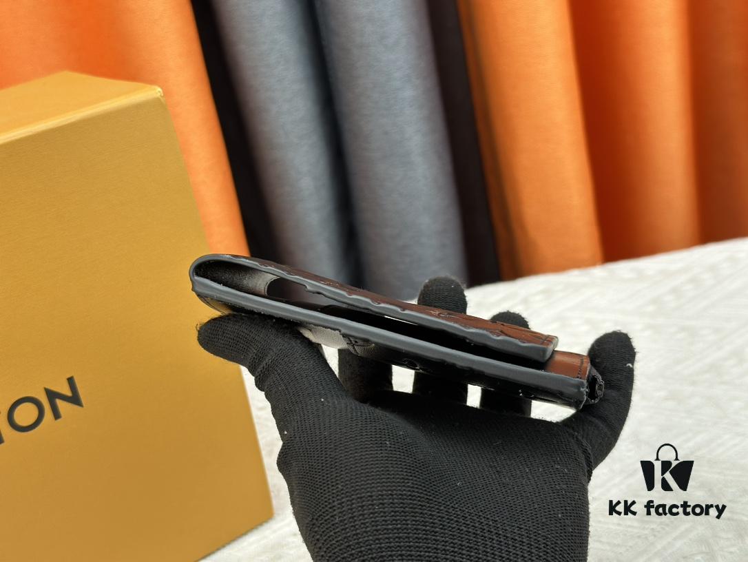 Top-Grade Original Louis Vuitton Hybrid Wallet in Black Monogram Shadow Leather