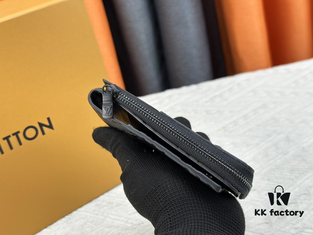 Top-Grade Original Louis Vuitton Hybrid Wallet in Black Monogram Shadow Leather