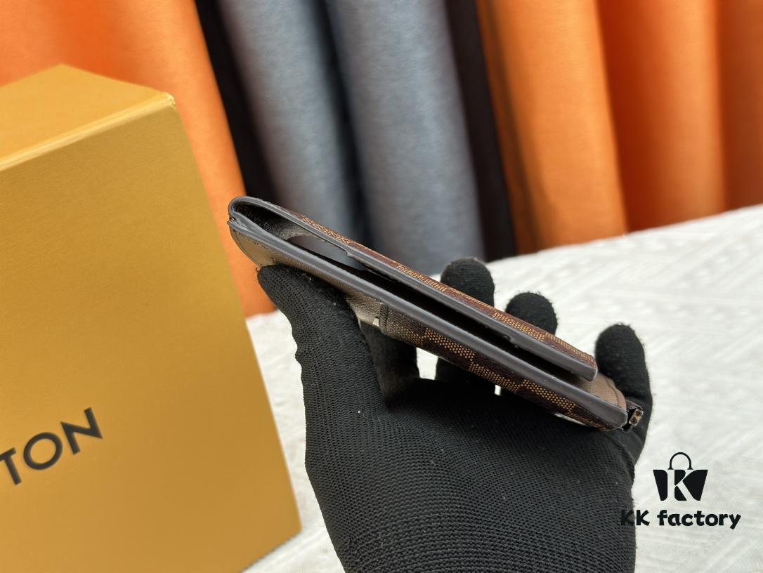 Top-Grade Original Louis Vuitton Hybrid Wallet in Black Monogram Shadow Leather