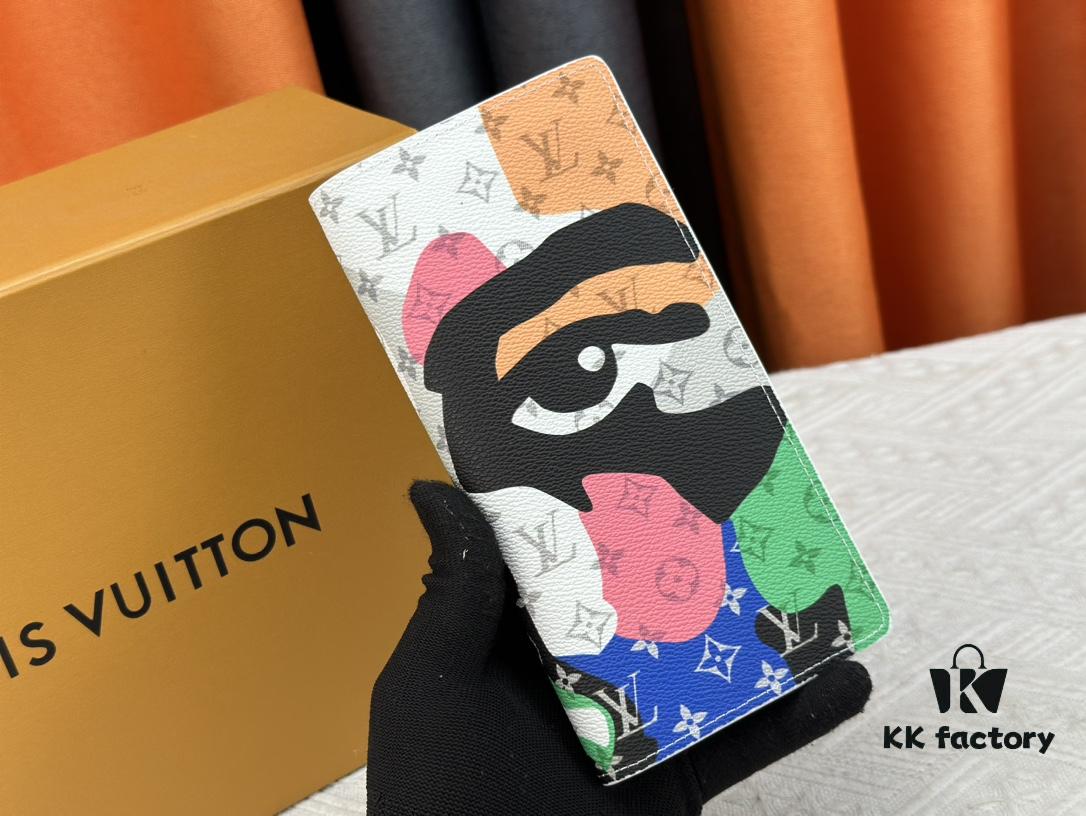 Wallet Model: N62665 Louis Vuitton Classic Brazza Wallet in Damier Graphite Pixel Canvas