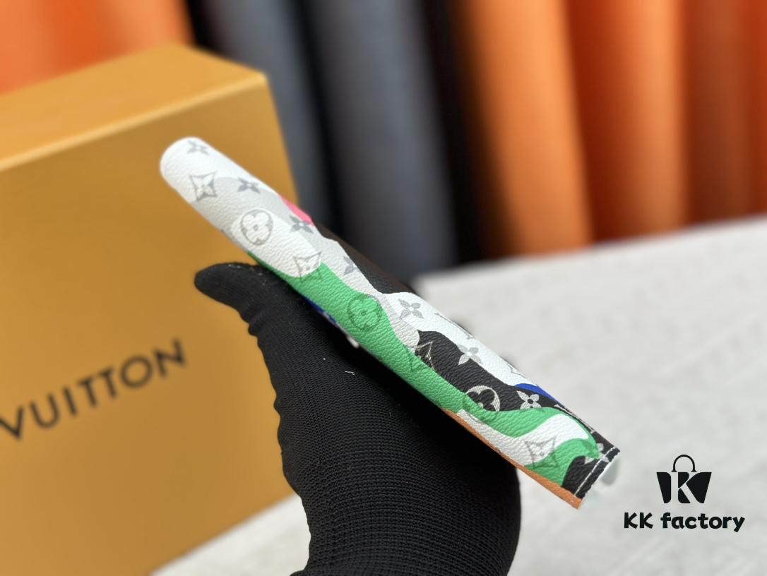 Wallet Model: N62665 Louis Vuitton Classic Brazza Wallet in Damier Graphite Pixel Canvas