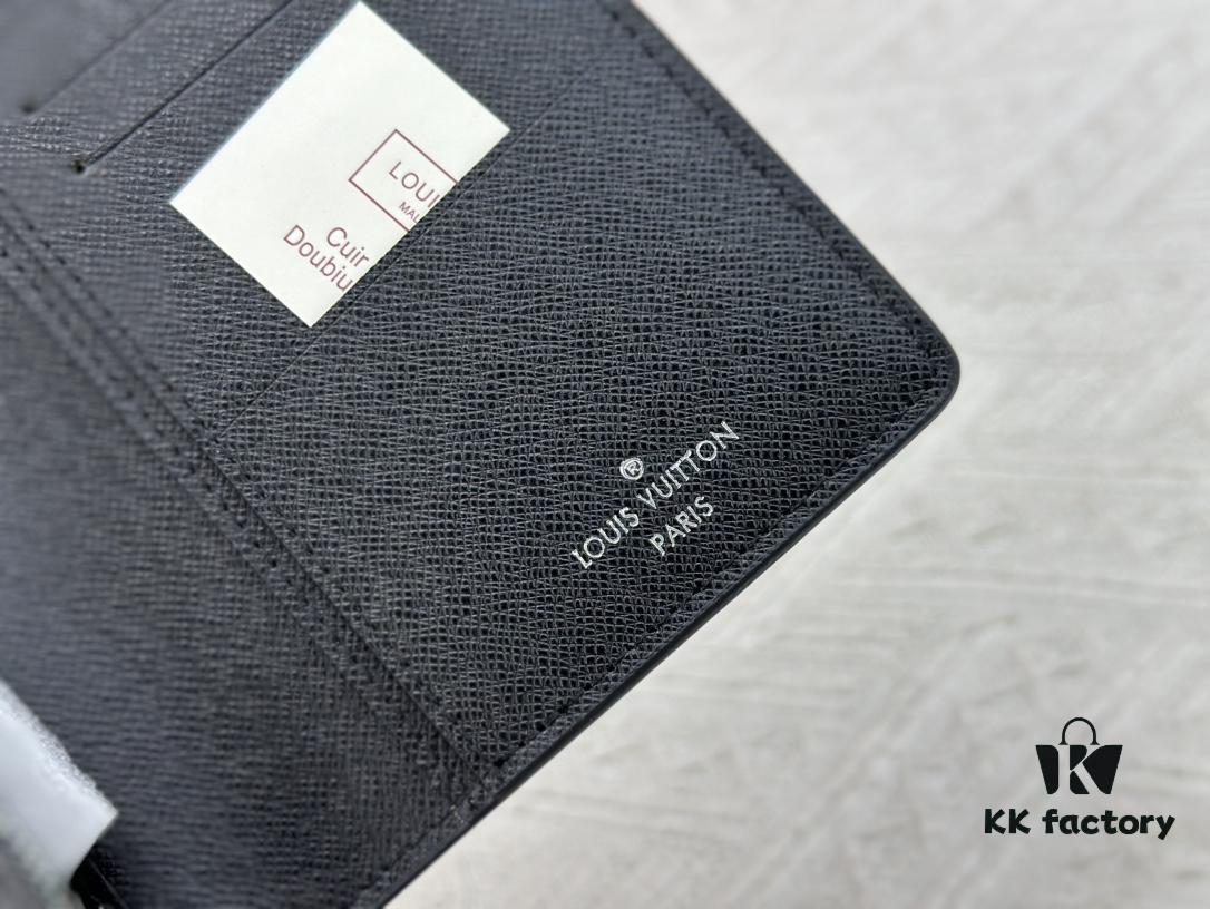 Wallet Model: N62665 Louis Vuitton Classic Brazza Wallet in Damier Graphite Pixel Canvas with Digital-Inspired Design