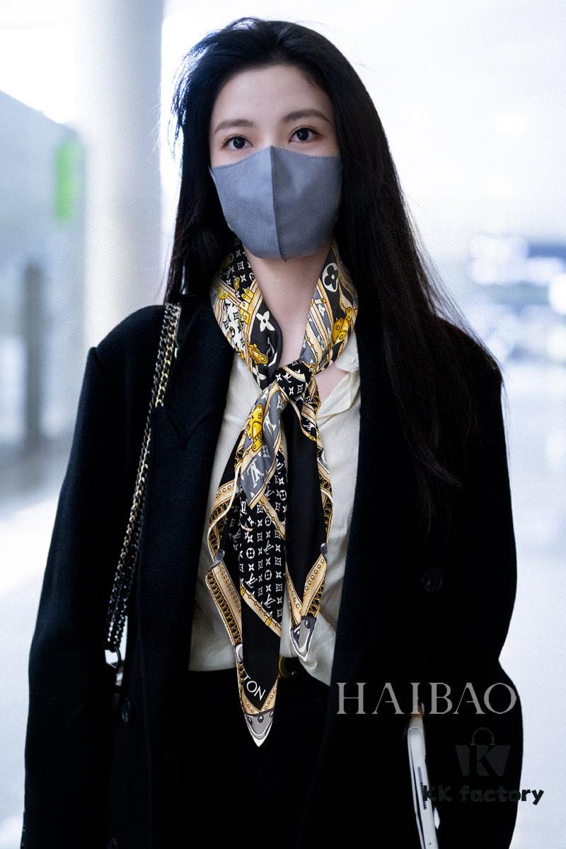 Luxury Custom Let's Go Monogram Silk Scarf – High-End Jacquard Mulberry Silk Square Shawl 90x90cm