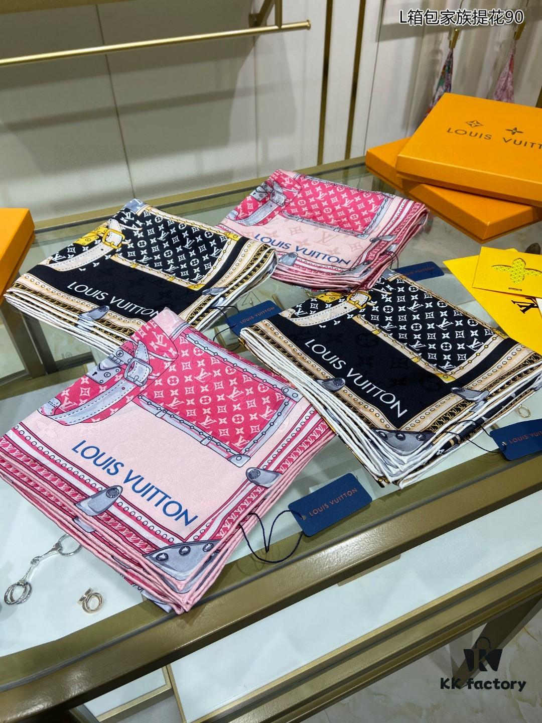 Luxury Custom Let's Go Monogram Silk Scarf – High-End Jacquard Mulberry Silk Square Shawl 90x90cm