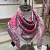 Luxury Custom Let's Go Monogram Jacquard Silk Scarf 90x90cm - LV Inspired Travel Heritage Design