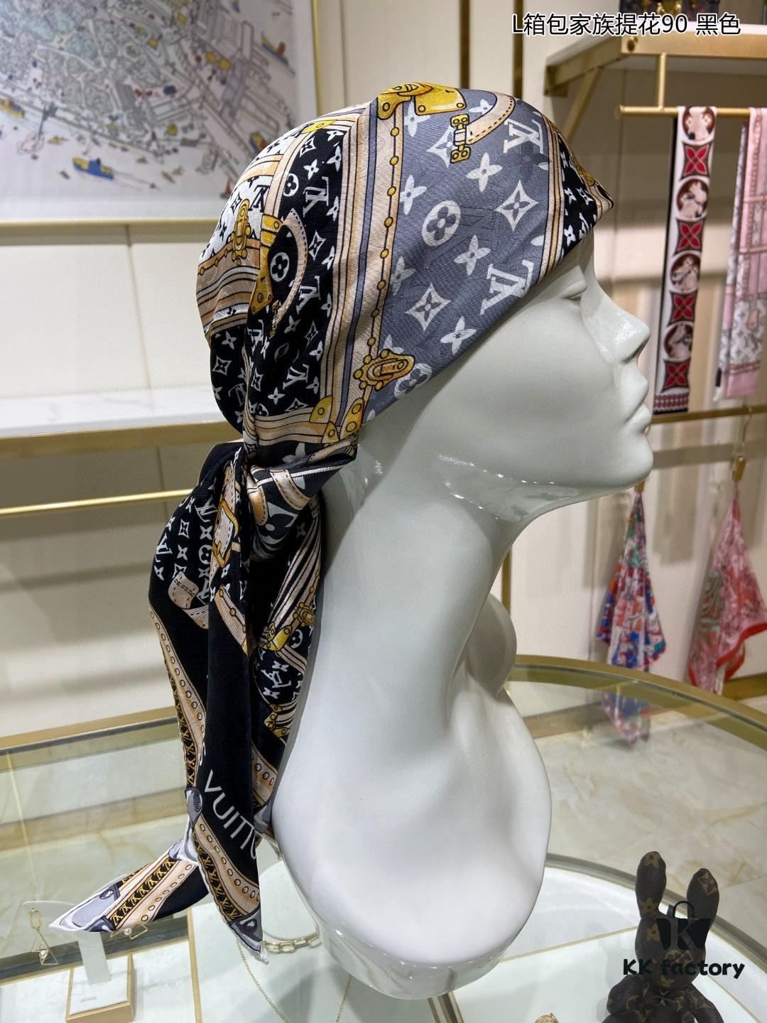 Luxury Custom Let's Go Monogram Silk Scarf – High-End Jacquard Mulberry Silk Square Shawl 90x90cm