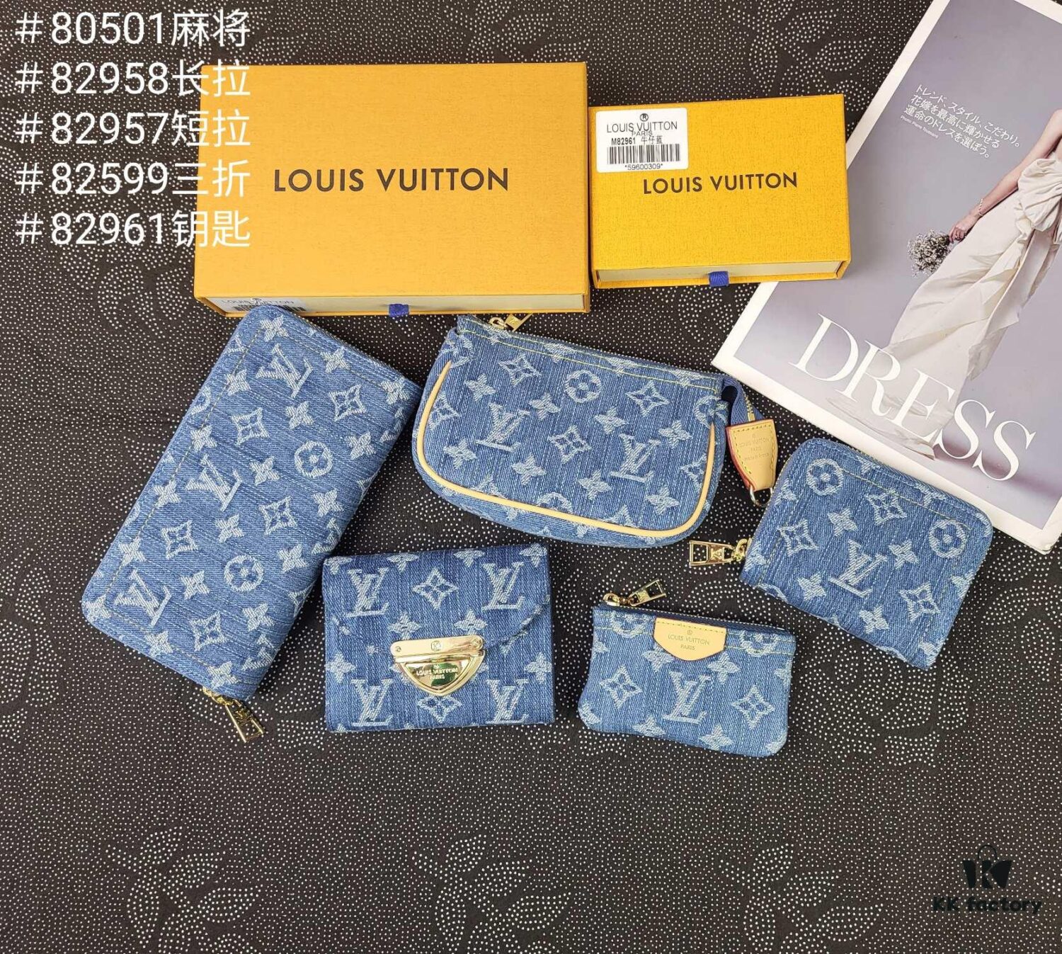 M82958 Blue Denim Zippy Wallet