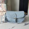 [Top Quality Original Order Exclusive Real Shot] M46846 Misty Blue M46386 Full Leather Embossed Baguette Bag Series Diane Handbag