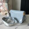 [Top Quality Original Order Exclusive Real Shot] M46846 Misty Blue M46386 Full Leather Embossed Baguette Bag Series Diane Handbag