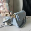 [Top Quality Original Order Exclusive Real Shot] M46846 Misty Blue M46386 Full Leather Embossed Baguette Bag Series Diane Handbag