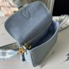 [Top Quality Original Order Exclusive Real Shot] M46846 Misty Blue M46386 Full Leather Embossed Baguette Bag Series Diane Handbag