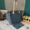 Upgraded M40995 Medium Denim Jacquard Tote Bag 💋💋 Louis Vuitton New Neverfull – A Fresh Reinterpretation of the Iconic Handbag