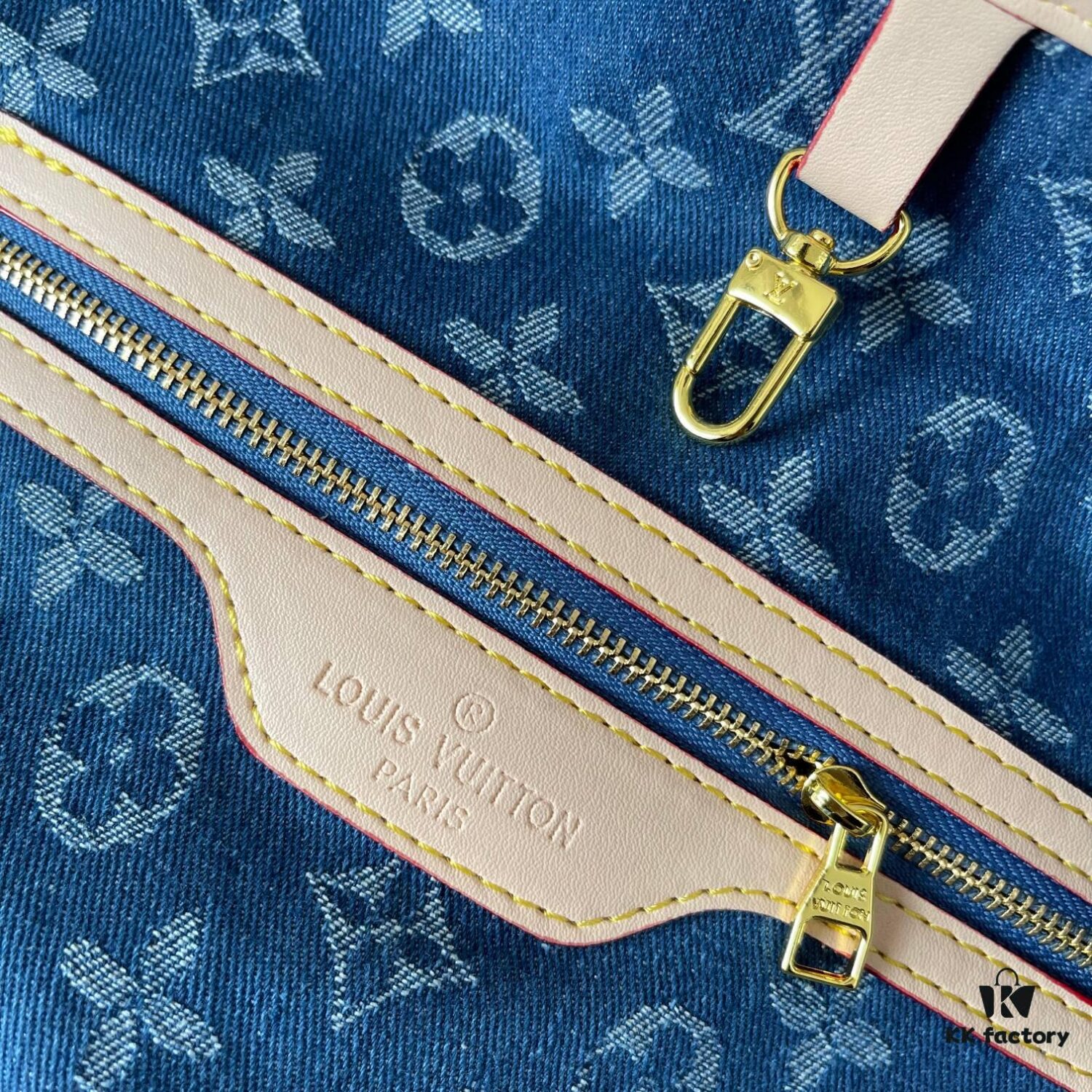 Upgraded M40995 Medium Denim Jacquard Tote Bag 💋💋 Louis Vuitton New Neverfull – A Fresh Reinterpretation of the Iconic Handbag