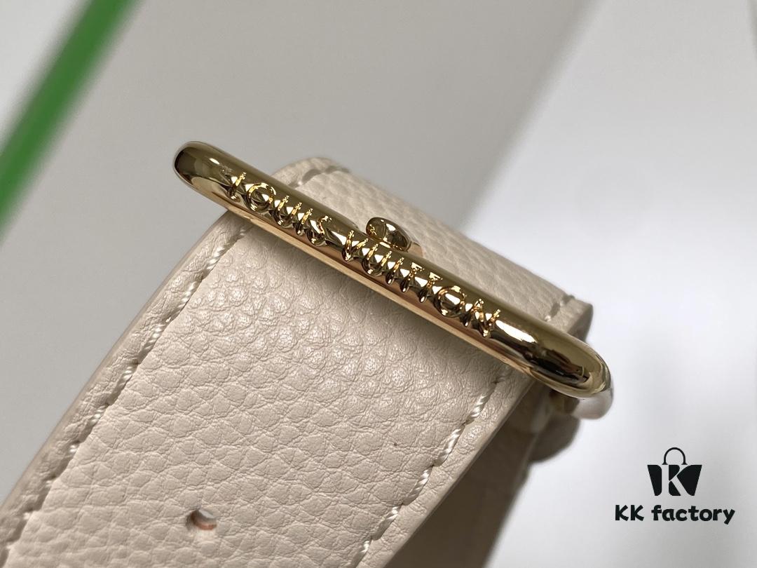 Lock & Go Handbag in Black M22311 and Beige M23637 - Premium Original Order, Smooth Grained Calfskin with LV Twist Lock