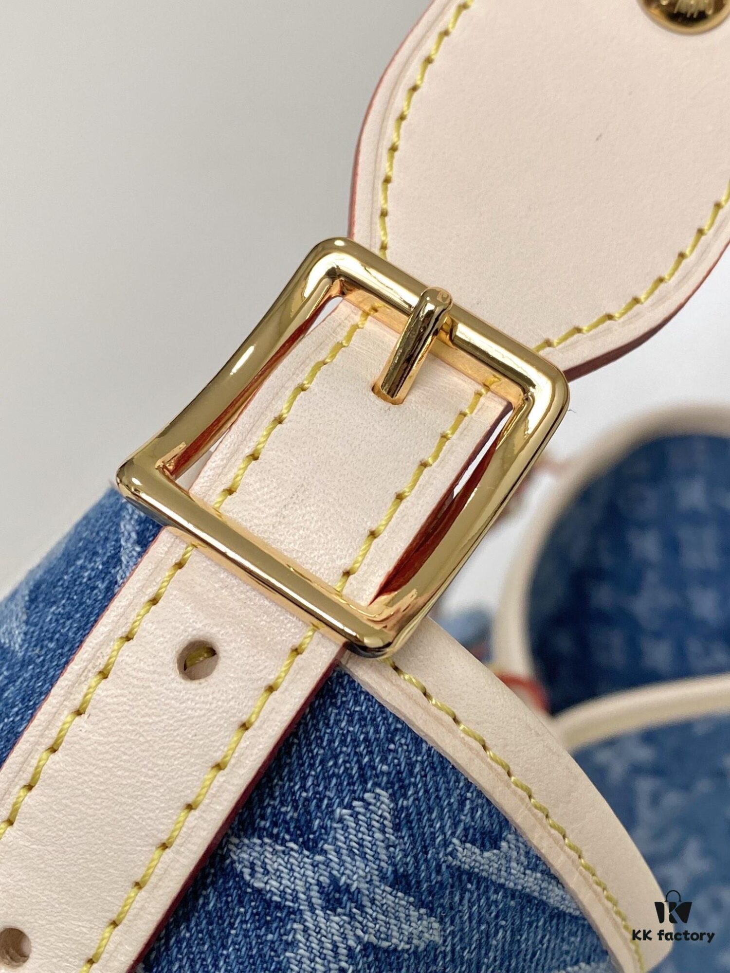 Louis Vuitton M46855 Blue Denim Shopping Bag Series M46197 CarryAll Medium Handbag