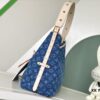 Louis Vuitton M46855 Blue Denim Shopping Bag Series M46197 CarryAll Medium Handbag