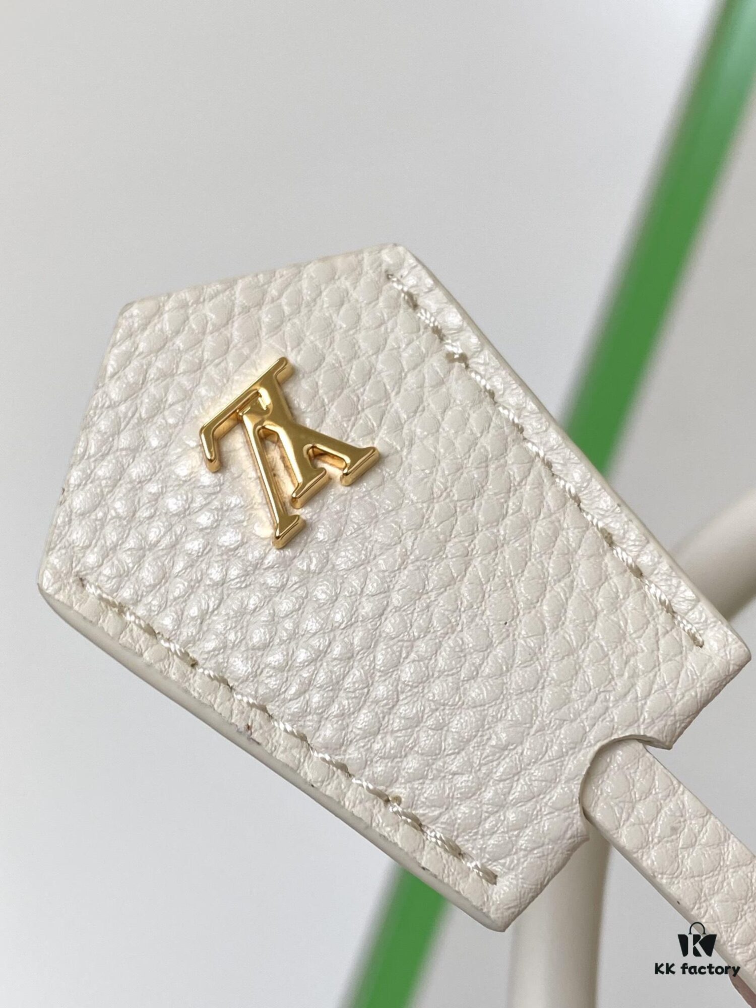 M23061 White Lock It MM Bag in Refined Taurillon Leather