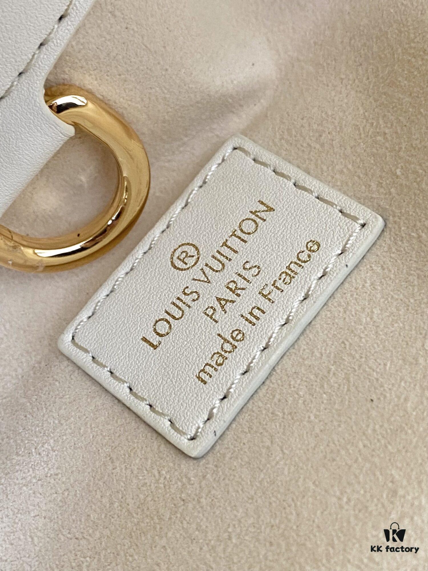 M23061 White Lock It MM Bag in Refined Taurillon Leather