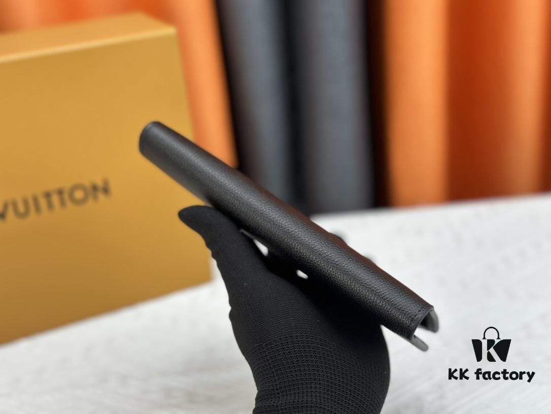 Wallet Original 💎【Real Item Photography, Own Background】M58192 Black Taurillon Leather Suit Wallet