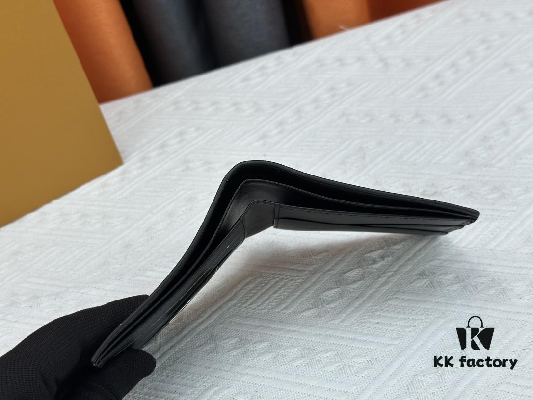 Wallet Original 💎【Real Photo, Personal Background】M58189 Black Pebbled Leather Short Wallet