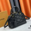 Model: M23666 Shell Bag 💋💋 This Alma BB Handbag Draws Inspiration from the Diamond-Quilted Lining of Louis Vuitton's Rigid Trunks