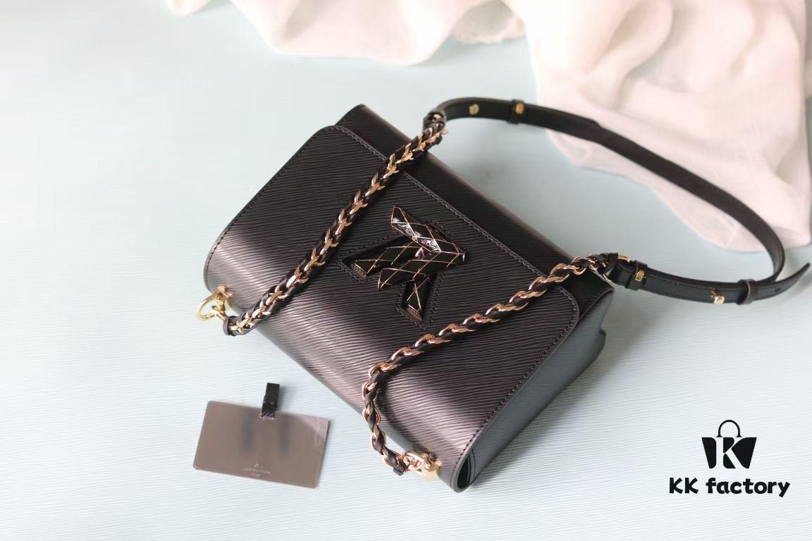 6930781c6e68136f4d9a68af Top Quality Original LV Twist Medium Handbag in Epi Grained Leather