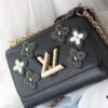 LV Latest Hot Sale Twist Denim Medium Handbag - Flower Tinsel Collection