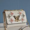 LV Latest and Hottest Twist Denim Medium Bag - Flower Tinsel Collection, High-End Quality with Embellished Monogram Flowers