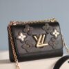 LV Latest Hot Sale Twist Denim Medium Handbag - Flower Tinsel Collection