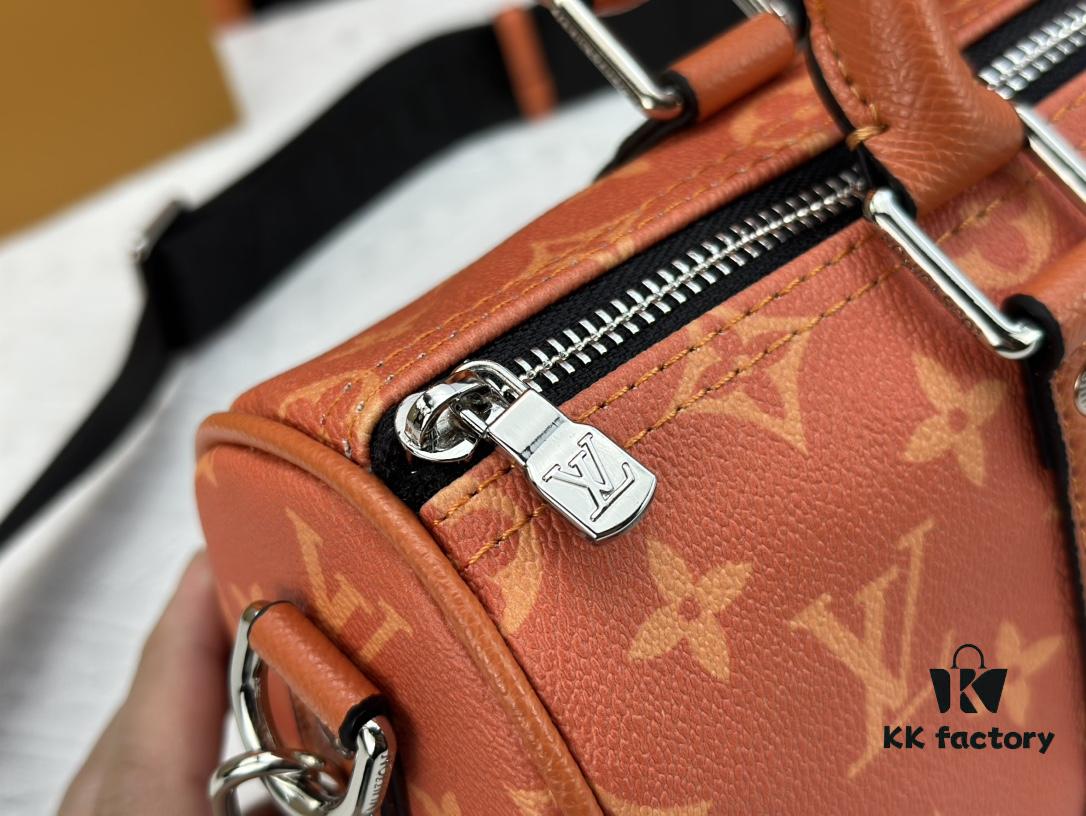 M46271 Black Floral Orange Chain, Denim Blue, M31044 Orange, M11542 Monogram, M24849 Multicolored Daisy Keepall 25