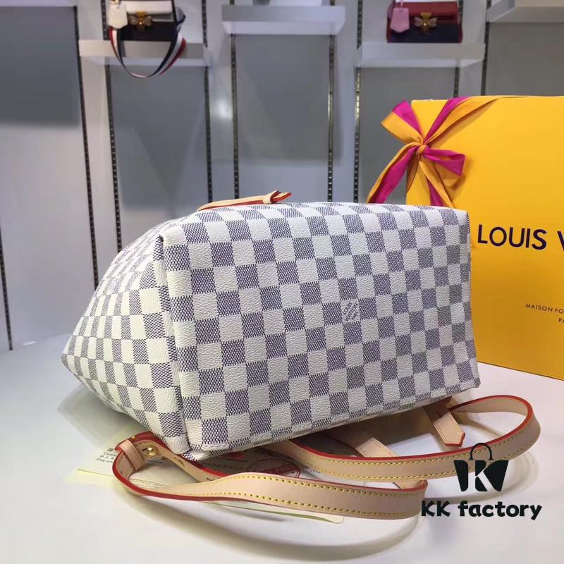 Factory Price N41578 Reading Glasses Bucket Backpack! Stylish and Functional Sperone Backpack for Women Made of Damier Azur Canvas, the Perfect Urban Companion