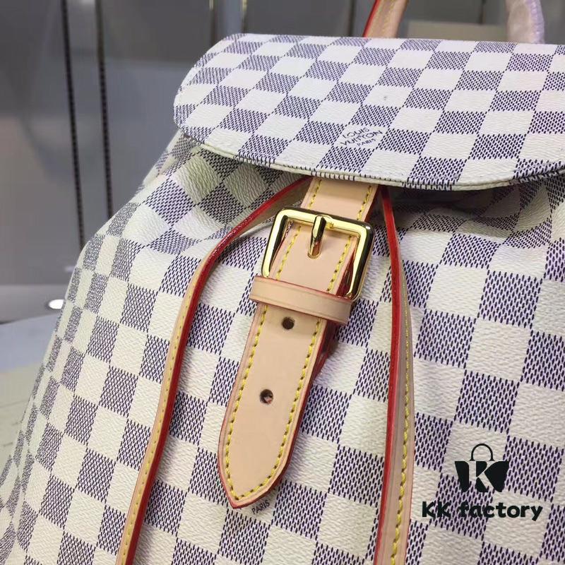 Factory Price N41578 Reading Glasses Bucket Backpack! Stylish and Functional Sperone Backpack for Women Made of Damier Azur Canvas, the Perfect Urban Companion