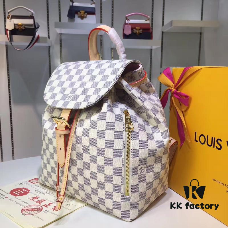 Factory Price N41578 Reading Glasses Bucket Backpack! Stylish and Functional Sperone Backpack for Women Made of Damier Azur Canvas, the Perfect Urban Companion