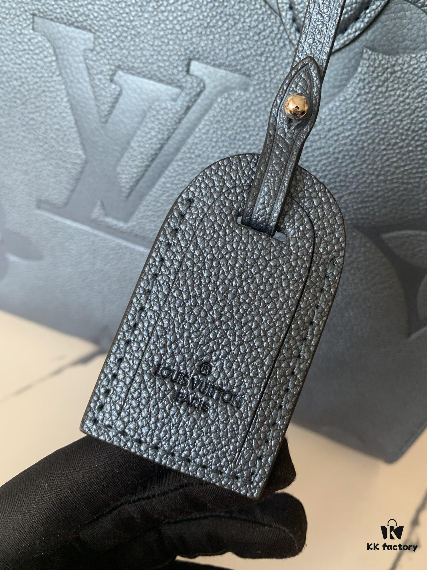 Top-Grade Full-Grain Leather, Exclusive Real Photo - M45595 Pearl Blue Full Leather Matelassé By The Pool Capsule Collection OnTheGo Medium Tote Bag