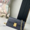 Top-tier Original Stock, Exclusive Real Photos: M82836 Blue Full Leather Embossed Wallet On Chain Metis Chain Bag