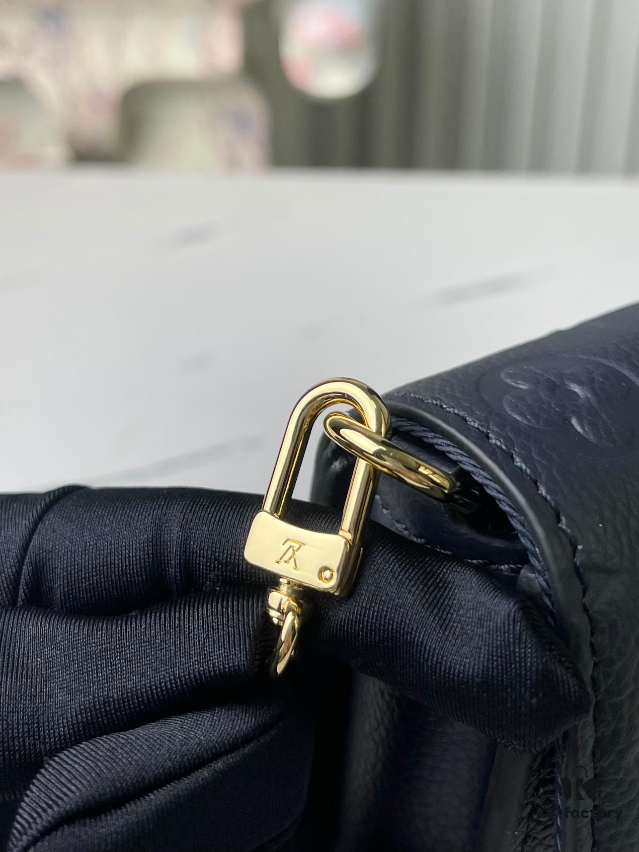 Top-tier Original Stock, Exclusive Real Photos: M82836 Blue Full Leather Embossed Wallet On Chain Metis Chain Bag