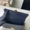Top-tier Original Stock, Exclusive Real Photos: M82836 Blue Full Leather Embossed Wallet On Chain Metis Chain Bag