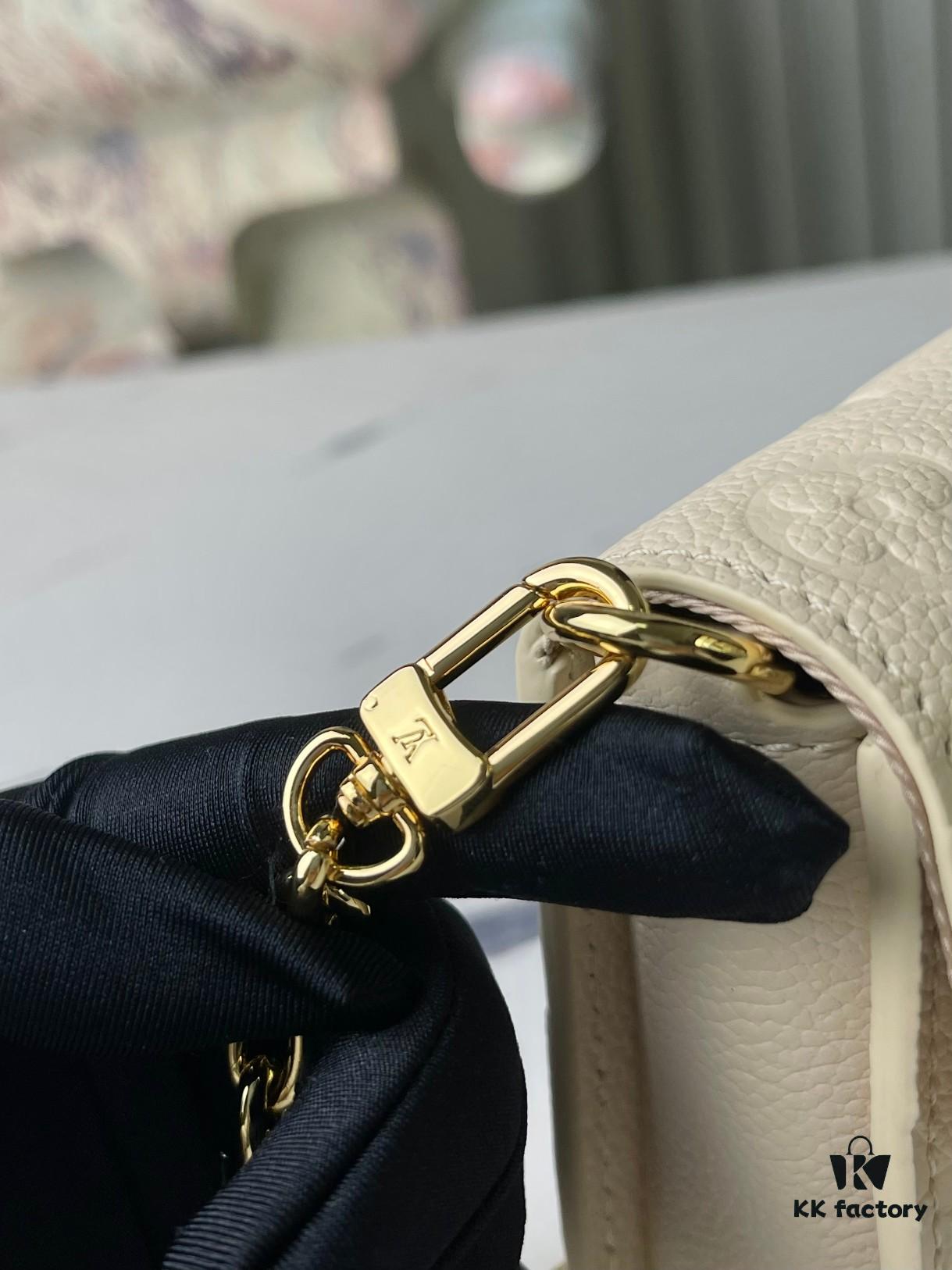 Top-tier Original Surplus, Exclusive Real Photos: M82836 White Full Leather Embossed Wallet On Chain Metis Chain Bag, M82836 82637 Black Embossed