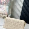 Top-tier Original Surplus, Exclusive Real Photos: M82836 White Full Leather Embossed Wallet On Chain Metis Chain Bag, M82836 82637 Black Embossed