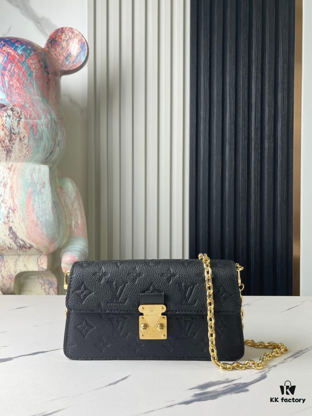 Top-tier Original Order Exclusive Real Shot M82637 Black Full Leather Embossed Wallet On Chain Metis Chain Bag M82836 82637 Black Embossed