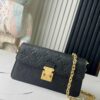 Top-tier Original Order Exclusive Real Shot M82637 Black Full Leather Embossed Wallet On Chain Metis Chain Bag M82836 82637 Black Embossed