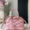 Top Quality Original Design Exclusive Real Shot M24453 Pink Quilted Full Leather Alma BB Shell Handbag
