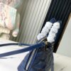 Top Quality Original Design Exclusive Real Shot M23666 Deep Blue Diamond Quilted Full Leather Clam Shell Bag Series Alma BB Handbag