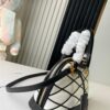 Top-tier Original Stock Exclusive Real Photo M23761 White Diamond-quilted Full Leather Shell Bag Series Alma BB Handbag