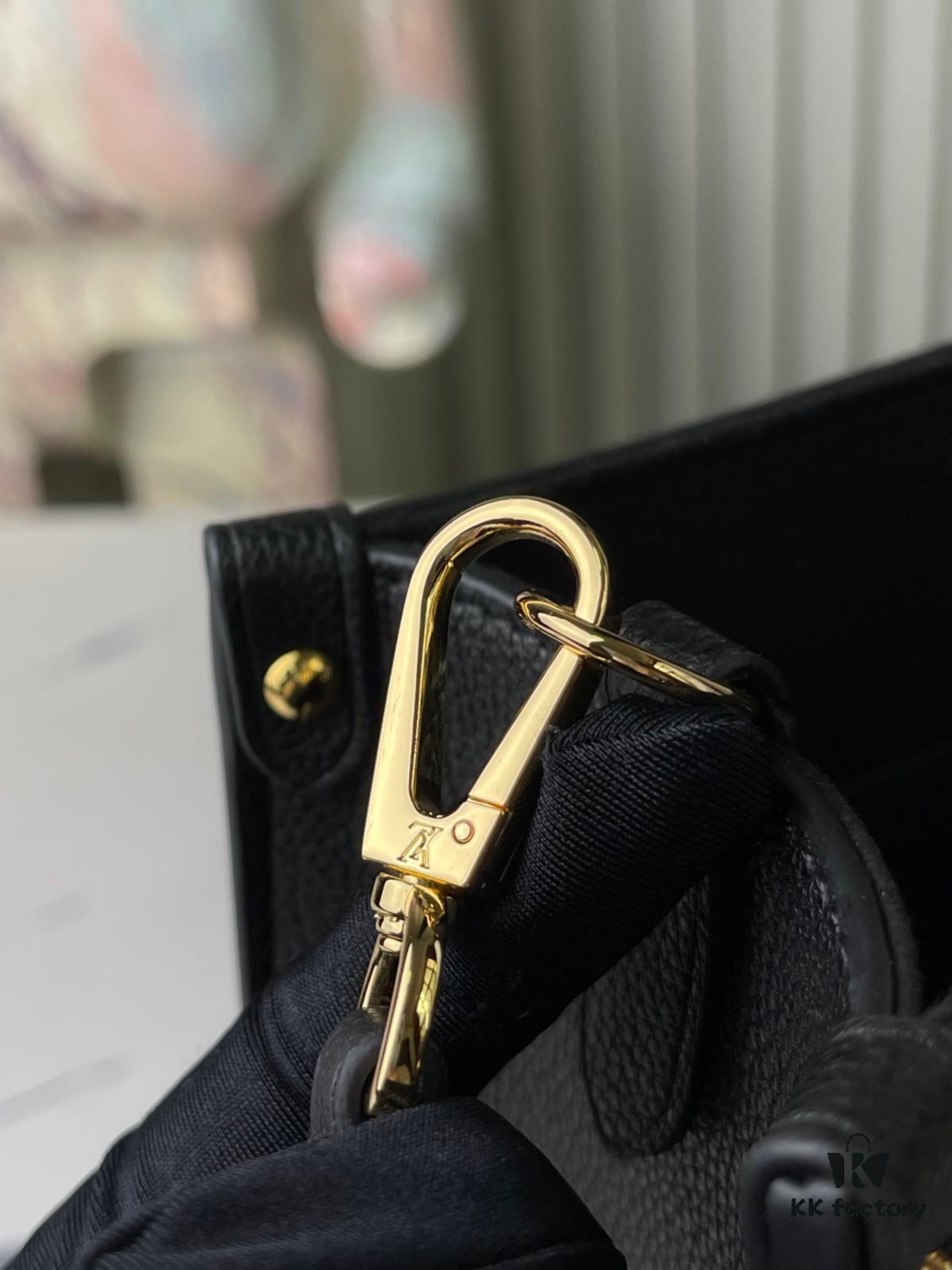 Top-Quality Original Order Exclusive Real Shot M22311 Black Full Leather Square Bag Series Lock & Go Handbag M23637