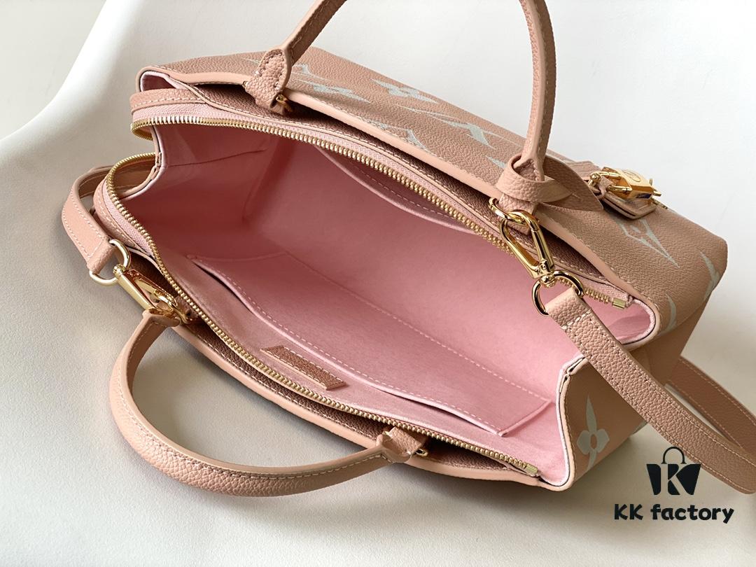 Petit Palais Handbag in Grained Leather with Monogram Motif